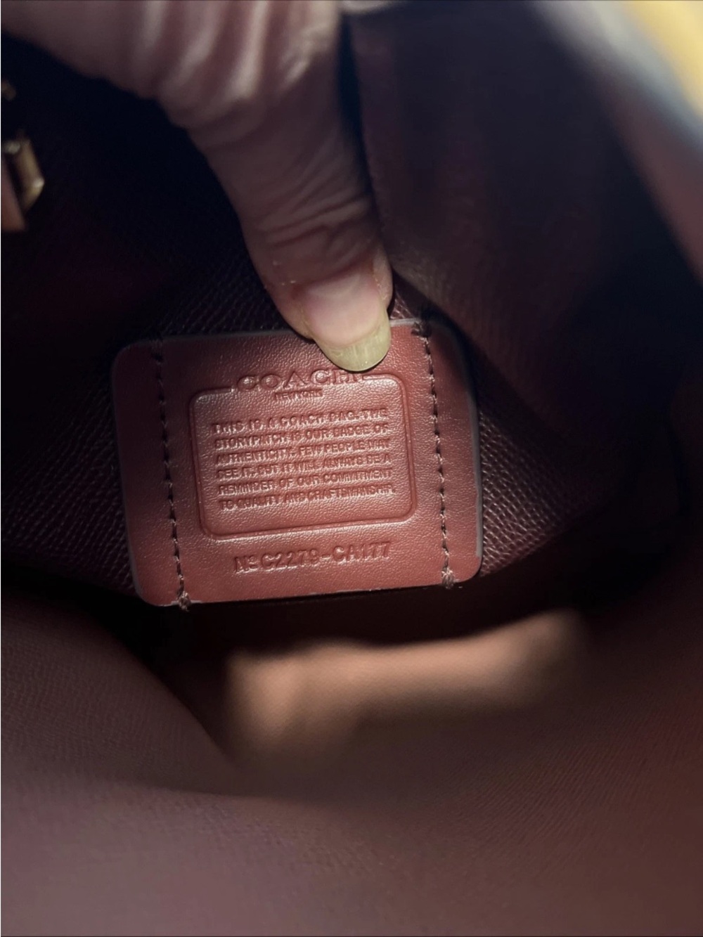 Coach Mollie 22 Bucket Bag Pebbled Leather chalk CA177 - Picture 8 of 13